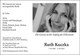 Traueranzeigen von Ruth Kuczka