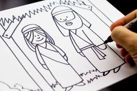 How To Draw Mary And Joseph Nativity Art For Kids Hub Art For Kids Hub Drawing For Kids Art Videos For Kids