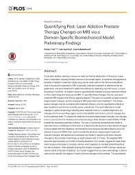 707 likes · 5 talking about this · 1 was here. Pdf Quantifying Post Laser Ablation Prostate Therapy Changes On Mri Via A Domain Specific Biomechanical Model Preliminary Findings