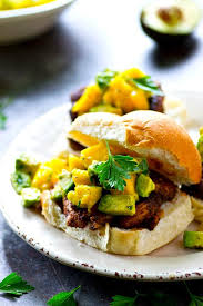 Grilled Blackened Chicken Sandwiches With Mango Avocado Salsa