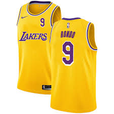 Everything for the fan at fansedge! Lakers 9 Rajon Rondo Yellow 2020 2021 New City Edition Nike Swingman Jerseys