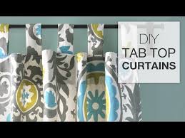 diy tab top curtains youtube