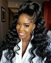 Pin By Leeigh Official On Crown Held High High Ponytail Hairstyles Weave Ponytail Hairstyles Ponytail Styles