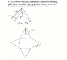 How to dawr a pyramid? Pyramid Project Students Are Asked To Draw A Net Of A Three Dimensional Figure