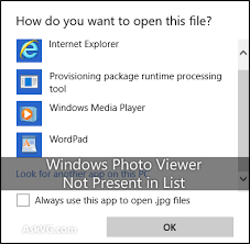 Open a word document or excel spreadsheet, and the toolbars and commands for word or excel appear. Tip Restoring Windows Photo Viewer As Default In Windows 10