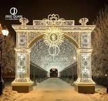 [Hot Item] Large Street Motif Light 3D Arch LED Christmas Decorations Street Decors Shopping Mall Decorative Landscaping