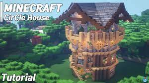 See how it is made! Minecraft Circle Tower House Tutorial L How To Build 28 Youtube