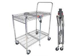 Maybe you would like to learn more about one of these? Small Folding Utility Cart With Wheels Chrome Bostitch Office