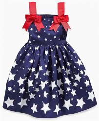 Bonnie Jean Girls Dress Little Girls Shooting Star Dress Kids Toddler Girls 2t 5t Macy S Kids Dress Patriotic Dresses Little Girl Dresses