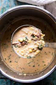 With this quick mix of chicken, a few vegetables and garlic, there is no need to resort to canned soup anymore. Instant Pot Chipotle Cheddar Corn Chowder Half Baked Harvest