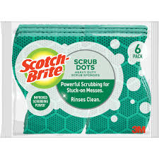 Contactless delivery and your first delivery . Mmm303064 Scotch Brite Scrub Dots Heavy Duty Scrub Sponge 2 5 Height X 6 2 Width X 4 7 Depth 6 Pack Green Office Supply Hut