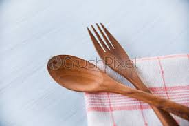 Meat or fish knife 7. Wooden Spoon And Fork Kitchenware Set On Napery On Dining Stock Photo Crushpixel