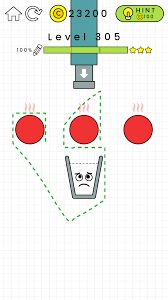 The game that's challenging you to fill a glass by solving and drawing the catchy puzzles becomes increasingly difficult as you pass into further stages. Happy Glass Level 305 Solution Doors Geek