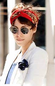 Spare zeit beim locken wickeln indem du dein haar zuerst. Head Scarf Bandana Binden Sommerfrisuren Kurze Haare Haarband