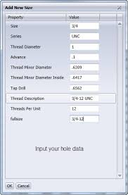 How To Add A Custom Hole Size To The Hole Wizard Database In