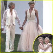 Ellen Degeneres Wedding Pictures First Look Lesbian Wedding Ellen And Portia Ellen Degeneres Wedding