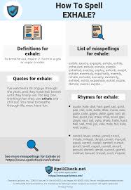 How To Spell Exhale And How To Misspell It Too Spellcheck Net