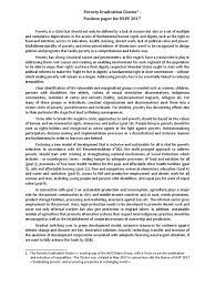 Eradication of poverty by increasing environmental protection and control, continuing to increase awareness on the issue, and focusing on the women linked to poverty. Poverty Eradication Cluster Hlpf Position Paper With Case Studies Poverty Reduction Poverty