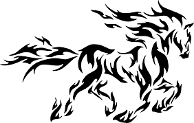 Fire Horse Vinyl Decal Horse Tattoo Design Tribal Horse Tattoo Horse Tattoo