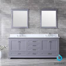 No bathroom is complete without a stylish vanity mirror to other bathroom vanity mirror features to keep in mind are fog free finishes, decorative frames. 80 Inch Dukes Color Dark Gray Double Bathroom Vanity With Mirror