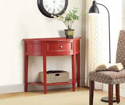 Red Semi Circle Accent Table At Big Lots Circle Accent Table Accent Table Red Kitchen Decor