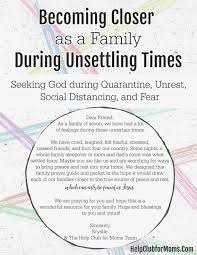 How to become closer to god during quarantine. Praying Through Hard Times 7 Day Family Prayer Guide Help Club For Moms