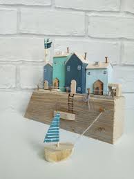 Reclaimed Wood Driftwood Cottages Little Wooden Houses Village Etsy Wooden Cottage Small Wooden House Wooden House Decoration