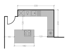 Dimensions Ilot Central Dimensions Ilot Central Kitchen Plans Kitchen Layout Plans Kitchen Remodel Small