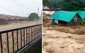 Disaster officials said as much as 90mm of rain fell in just 1 hour. Jaw3ddhno0iw M