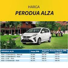 Jadwal dan rute ka penataran februari 2021. Harga Perodua Alza 2021 Jumlah Ansuran Bulanan Blog Pakej My