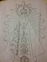 La imagen original es pequeña y sencilla, de unos 38 cm de altura. En Camino Xi Boceto De La Virgen De Lujan 2017 Virgen De Lujan Tatuajes Ligas Tattoo Virgen