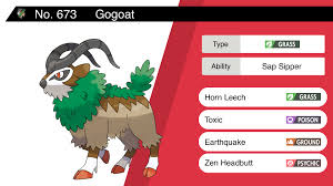 See more ideas about pokemon light, pokemon, light in the dark. Random Pokemon Bot On Twitter Gogoat Ability Sap Sipper Moves Horn Leech Toxic Earthquake Zen Headbutt Pokemon Gogoat