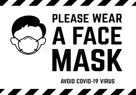 Always Wear Face Mask Signage Black And White Wear Face Mask Sign With Text Stock Vector Illustration Of Hygiene Hazardous 179563645