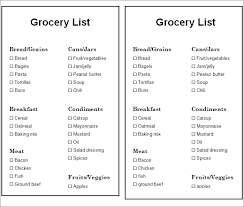 A grocery list of this kind is sure to help you not forget the necessary items to be purchased while you are shopping for your household. Supermarket Products Categories List Pdf