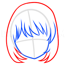 15 best anime hairstyles of all time. How To Draw An Anime Face For Beginners Step By Step Drawing Guide By Dawn Dragoart Com