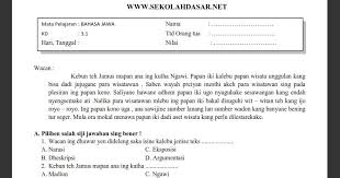 Check spelling or type a new query. Soal Penilaian Harian K13 Kelas 5 Bahasa Jawa Tema 5 Sekolahdasar Net