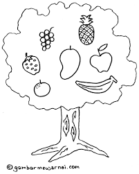 Ini akan menjadi batang pohon. Mewarnai Gambar Pohon Buah Buahan Menggambar Pohon Buku Mewarnai Warna
