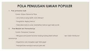 We did not find results for: Penulisan Artikel Ilmiah Populer Ppt Download