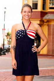 stars and stripes halter dress