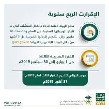 الزكاة والدخل تدعو جميع المنشآت إلى تقديم إقرارات ضريبة القيمة المضافة قبل نهاية أكتوبر الجاري