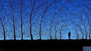 Barclay James Harvest I Can T Go On Without You Forest Silhouette Artistic Wallpaper Night Forest