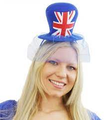 Union Jack Mini Top Hat On Headband Jubilee British Ladies Party Fancy Dress With Veil Amazon Co Uk Toys Games Mini Top Hat Jack Hat Ladies Party