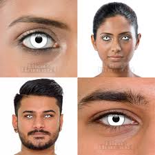 Dieses set enthält ein paar kontaktlinsen, latex milch, kunstblut und einen schwamm die weichen und komfortablen weißen kontaktlinsen haben einen optimalen durchmesser von 14, 50mm. Weisse Halloween 90 Tage Farbige Kontaktlinsen Ohne Starke