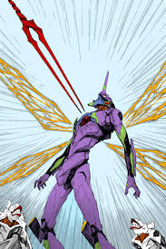 Eva Unit 01 and the Lance of Longinus (recolored by me) : r/evangelion