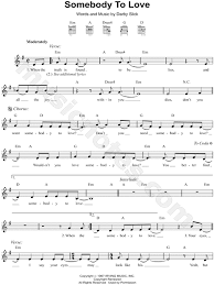 Jefferson airplane is the eighth and final studio album by san francisco rock band jefferson airplane, released on epic records in 1989. Jefferson Airplane Somebody To Love Sheet Music In E Minor Download Print Sku Mn0087001