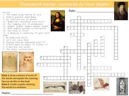 Cross the road with all your favorite disney characters. Leonardo Da Vinci Crossword 2 Sheet Starter Activity Keywords Cover Famous Scientist Teaching Resources