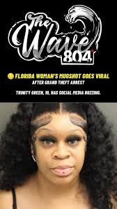 Florida's own Trinity Green, 19, is the latest viral sensation—but not for  the reasons you'd expect. Her mugshot is taking over timelines after she  was arrested and charged with grand theft. 👀💼