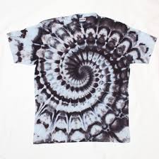 Black And White Tie Dye Shirt Tie Dye Monochrome T Shirt Size Xl Psychedelic Spiral Swirl Shirt Sacred Geometry Black And White Shirt By Otdel Tie Dye Tie Dye Crafts Tie Dye Shirts Patterns
