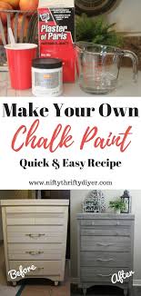 How To Make Chalk Paint Diy Easy And Cheap Chalk Paint Recipe Chalk Paint Recipe Chalk Paint Furniture Diy Make Chalk Paint
