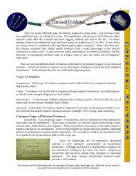 33 Forensic Science Physical Evidence Worksheet Worksheet Resource Plans